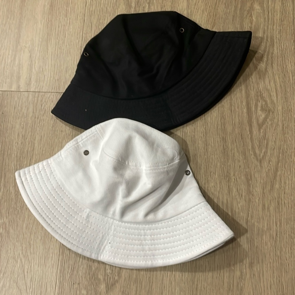 White and Black Bucket Hat,Bucket Hats for Man Women - Picture 3 of 3